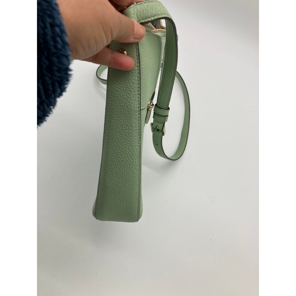 Kate Spade Mint Green Pebbled Leather Crossbody Bag Gold Hardware PXRU7507 - Picture 4 of 8